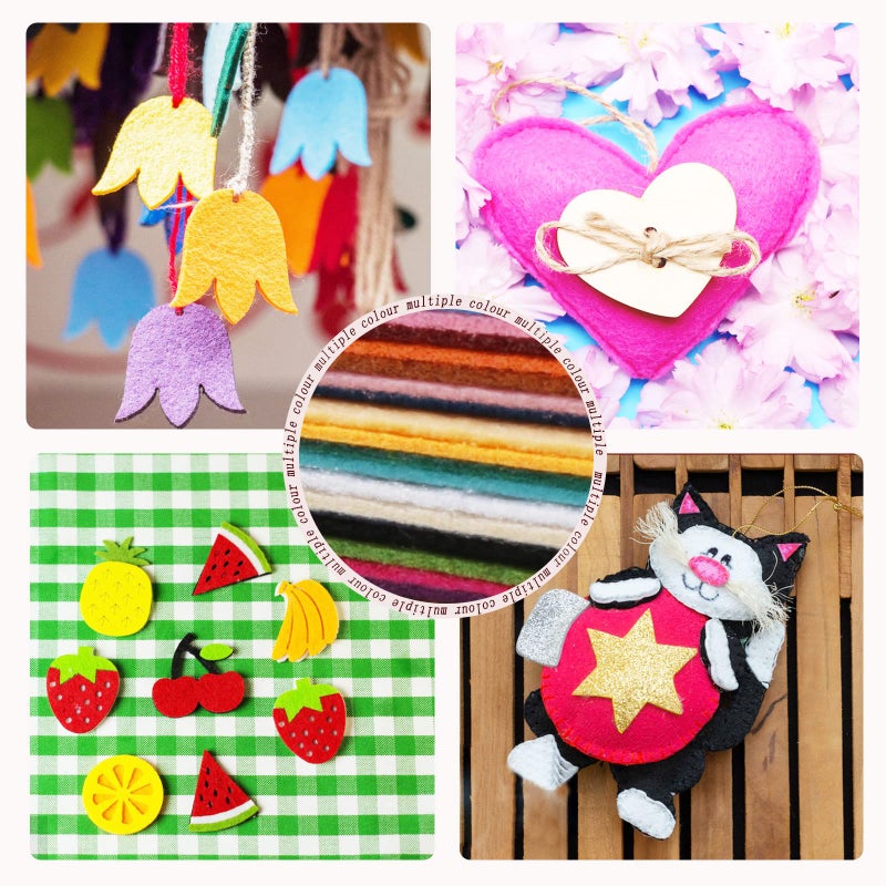 Juasky 60 PCS Felt Fabric  8 x 12 inches Felt Fabric Sheets  Felt Craft  Felt Paper Assorted Color for Sewing  DIY Crafts  Crafting Projects  School Projects  Decoration - Image 4